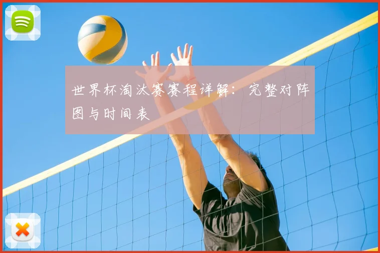 世界杯淘汰赛赛程详解:完整对阵图与时间表